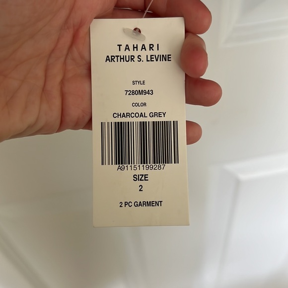 Dark Gray Tahari ASL Suit Pants - Picture 3 of 3